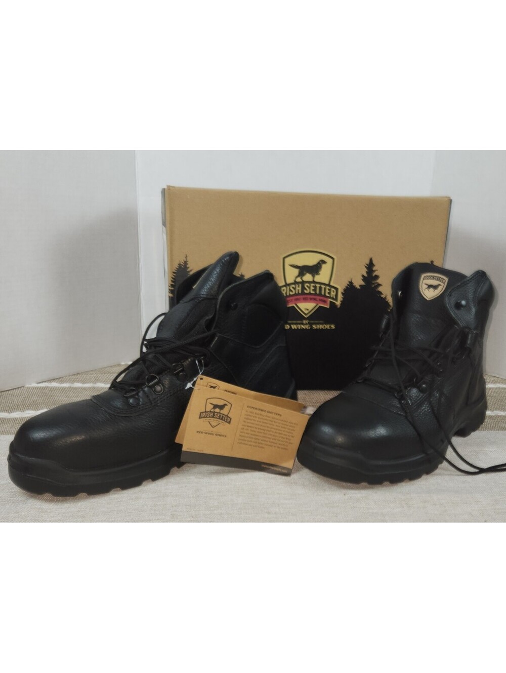 Irish Setter by Red Wing Boots ELY Leather Safety Mens 10.5 D Black Steel Toe